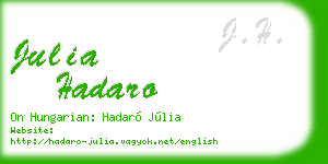 julia hadaro business card