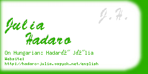 julia hadaro business card